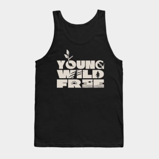Young Wild and Free - Dark Theme Tank Top